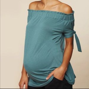 NWOT Maternity off shoulder top